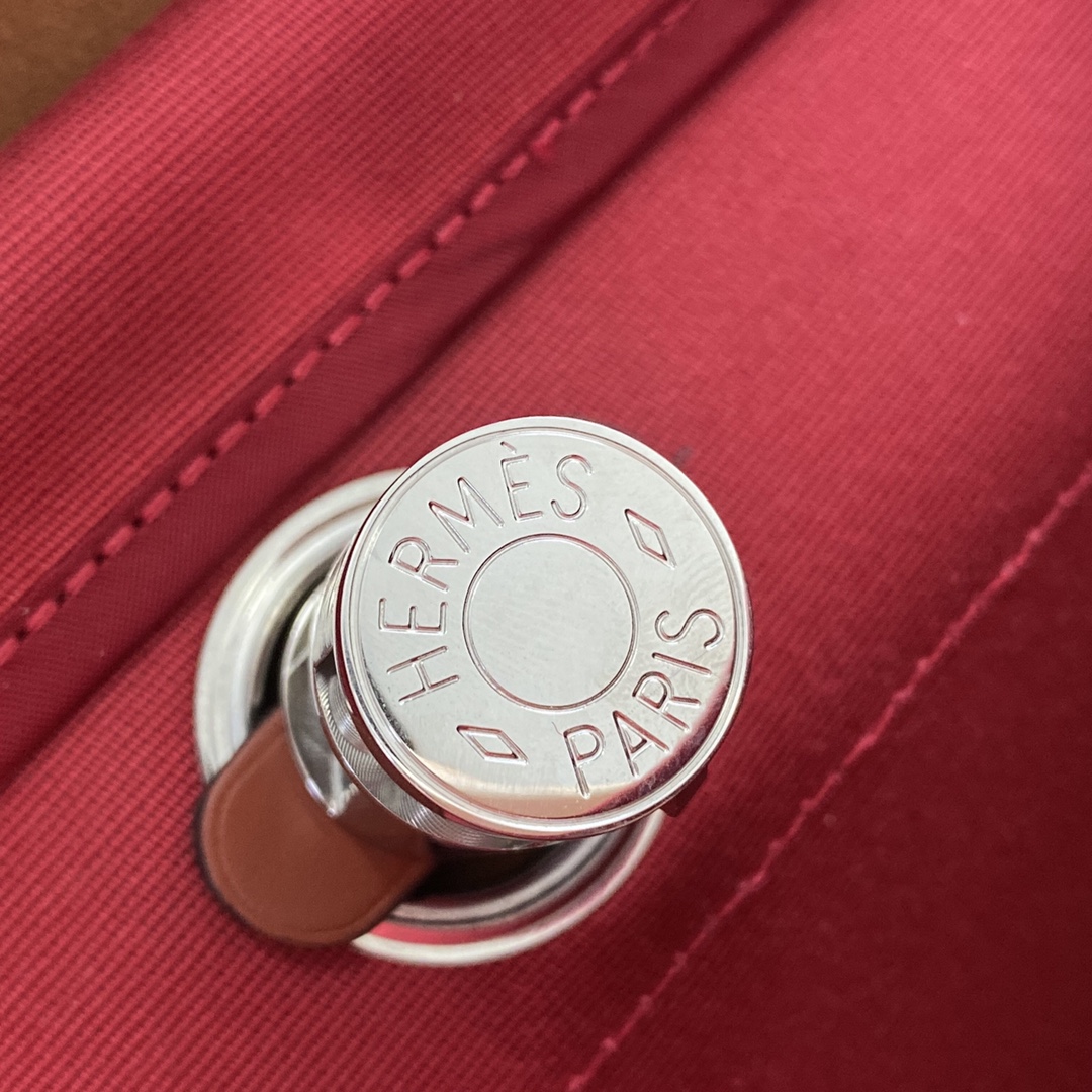 에르메스 에르백31 레드 브라운 은장